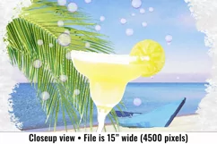 Dancing Classic Margarita on the Beach, 300 dpi PNG Product Image 4