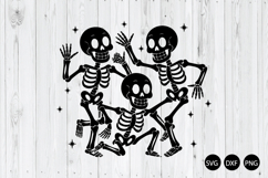 Dancing Skeletons SVG, Vintage Spooky Skeleton Dance SVG Product Image 1