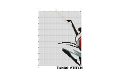 Dancing girl silhouette abstract cross stitch pattern - Tango Stitch