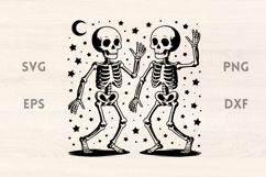 Skeletons Dance Moon SVG Product Image 1