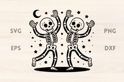 Skeletons Dance Moon and Stars SVG Product Image 1