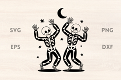 Moon Skeleton Party SVG Product Image 1