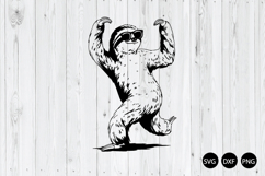 Dancing Sloth Wearing Sunglasses SVG, Sloth SVG, Animal SVG Product Image 1