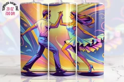 Tumbler Sublimation Dancing , 20 oz tumbler wrap Png 