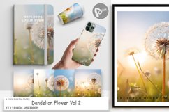 Digital Paper Dandelion Flower Product Image 1
