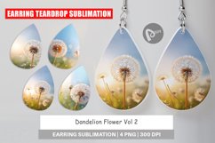 Earring Teardrop Dandelion Flower Product Image 1