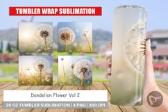 Tumbler Sublimation Wrap Dandelion Flower Product Image 1