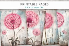 Dandelion Grunge Printable Junk Journal Product Image 1