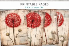 Dandelion Grunge Junk Journal, vintage junk journal Product Image 1