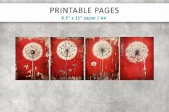 Dandelion Grunge Junk Journal, printable sheets Product Image 2