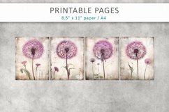 Dandelion Grunge Printable Junk Journal, vintage papers Product Image 2