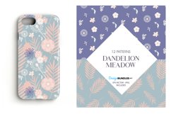 Dandelion Meadow Digital Paper, Vector Patterns Product Image 2