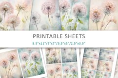 dandelion grunge junk journal pages Product Image 1