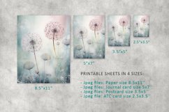 dandelion grunge junk journal pages Product Image 2