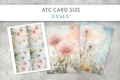 dandelion grunge junk journal, ATC card Product Image 6