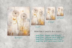 dandelion grunge junk journal, Collage Sheet Product Image 2