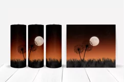 Dandelion silhouette tumbler wrap 