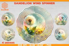 Watercolor Dandelion Wind Spinner Sublimation Design Product Image 1