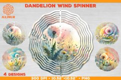Watercolor Dandelion Wind Spinner Sublimation Design Product Image 1