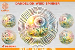 Watercolor Dandelion Wind Spinner Sublimation Design Product Image 1