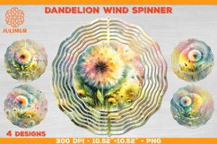 Watercolor Dandelion Wind Spinner Sublimation Design Product Image 1