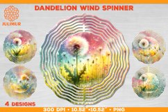 Watercolor Dandelion Wind Spinner Sublimation Design Product Image 1