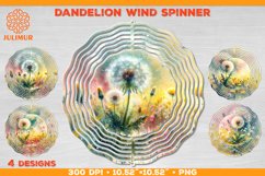 Watercolor Dandelion Wind Spinner Sublimation Design Product Image 1