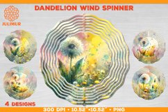Watercolor Dandelion Wind Spinner Sublimation Design Product Image 1