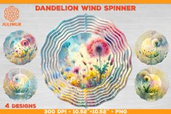 Watercolor Dandelion Wind Spinner Sublimation Design Product Image 1