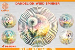 Watercolor Dandelion Wind Spinner Sublimation Design Product Image 1