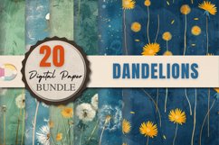 Dandelions Digital Paper Bundle Product Image 1