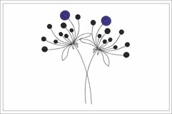 Dandelion Dots embroidery file, Dandelion embroidery Product Image 1