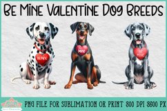 Be Mine Valentine Dog Breeds | Sublimation Clipart Product Image 1