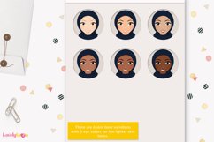 Muslim girl clipart, casual woman avatar, LVX03 Daneen Product Image 3
