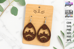 Dangle Earrings Laser Cut|Pendant Earrings|Boho Earrings SVG Product Image 1