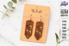 Dangle Earrings Laser Cut|Pendant Earrings|Boho Earrings SVG Product Image 1