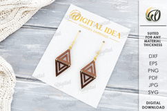 Dangle Earrings Bundle Laser Cut. Boho SVG Product Image 12