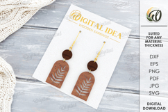 Dangle Earrings Laser Cut. Boho SVG Product Image 1
