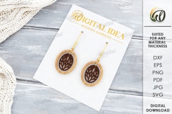 Dangle Earrings Laser Cut. Boho SVG Product Image 1