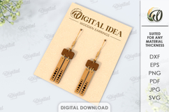 Dangle Earrings Laser Cut. Boho Dangle Earrings SVG Product Image 1