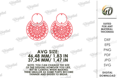 Dangle Earrings Laser Cut. Boho SVG Product Image 2