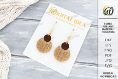 Dangle Earrings Laser Cut. Boho SVG Product Image 1