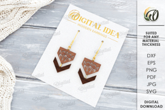Dangle Earrings Bundle Laser Cut. Boho SVG Product Image 9