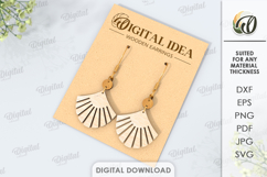 Dangle Earrings Laser Cut. Boho Dangle Earrings SVG Product Image 1