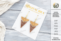 Dangle Earrings Bundle Laser Cut. Boho SVG Product Image 10