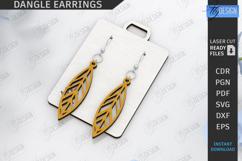 Dangle Earrings Laser Cut|Geometric Earrings|Boho SVG Design Product Image 1