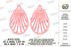 Dangle Earrings Laser Cut. Drop Earrings SVG Product Image 2