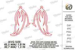 Dangle Earrings Laser Cut. Drop Earrings SVG Product Image 2
