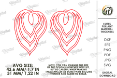 Dangle Earrings Laser Cut. Drop Earrings SVG Product Image 2