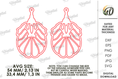 Dangle Earrings Laser Cut. Drop Earrings SVG Product Image 2